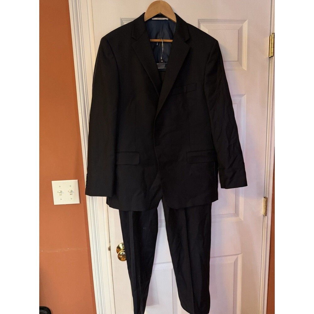 Hickey Freeman Men Suit Size 42s Milburn II 2 Piece Jacket Pants 38x32 Blue